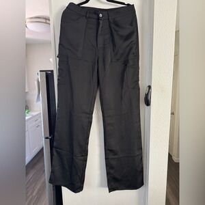 Satin Cargo Pants
